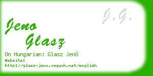 jeno glasz business card